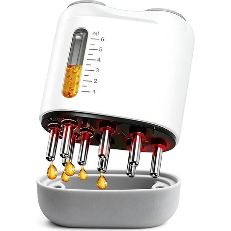 Applicatore di olio per capelli - Massaggiatore elettrico multifunzione per cuoio capelluto da 6 ml, IPX5, pettine e spazzola per cuoio capelluto per casa e viaggi (1/5)