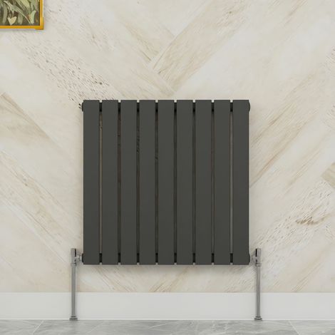 SKY Bathroom 600x612mm Single Anthracite Horizontal Flat Panel Radiator Designer Central Heating Radiator