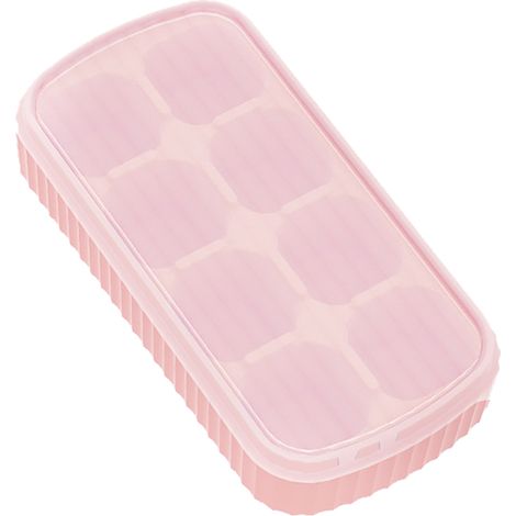 Flexible und leicht zu entnehmende Silikon-Eiswürfelformen, 8 quadratische Formen mit abnehmbaren Deckeln für Gefrierschrank, Cocktails, Whisky und Roséwein. (1/5)