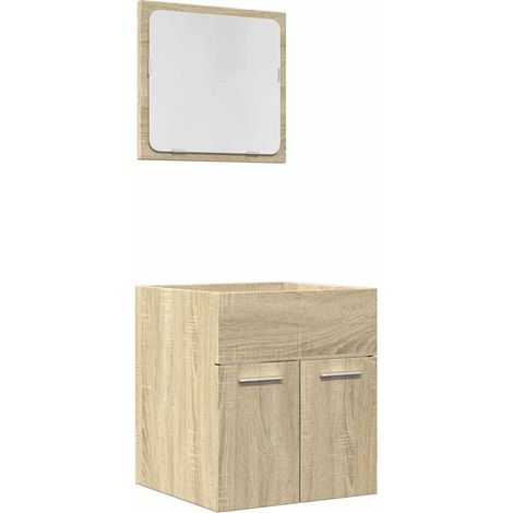 Maison Exclusive - 2-tlg. Badmöbel-Set Sonoma-Eiche Holzwerkstoff