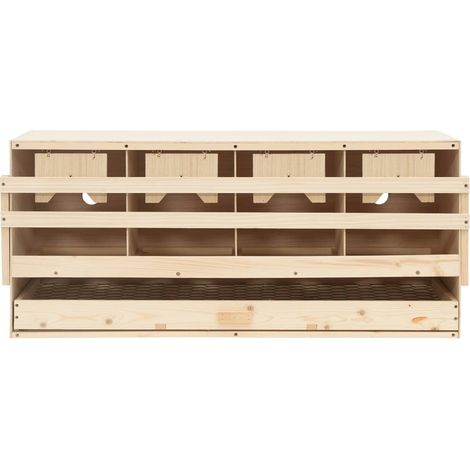 INLIFE Pondoir 4 compartiments 106x40x45 cm Pinède solide (1/5)