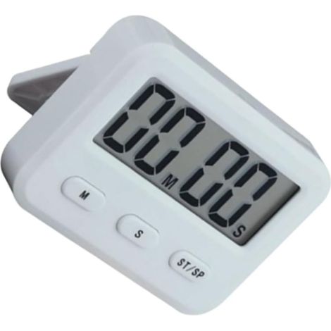 Minuteur de Compte à Rebours Alarme en Abs Cuisine Blanc Digital (1/5)