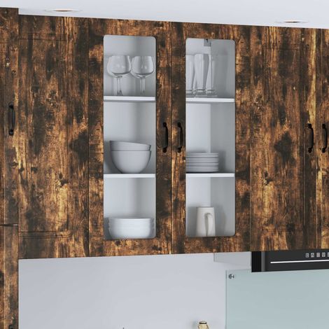 Armario de pared para cocina con puerta Lucca Roble Ahumado
