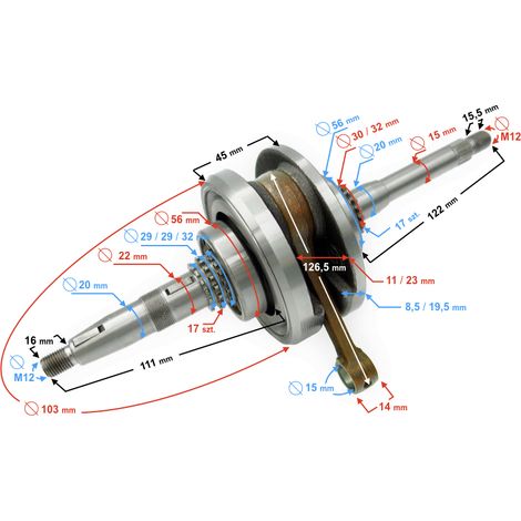 Cigüeñal para scooter B-Max (1/3)