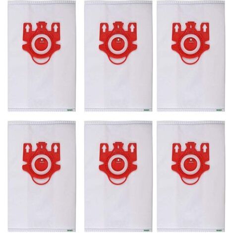 Lot de 6 sacs d'aspirateur de remplacement compatibles avec les aspirateurs Miele FJM, adaptés aux modèles S200, S300, S500, S4000, S6000 et aux séries Compact C1/C2. (1/4)