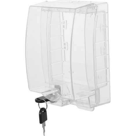 Boîte de Protection Étanche Design Surélevé Plastique Transparent avec Verrouillage pour Résistante au Vieillissement et Interrupteur 86 Type Cuisine Extérieur (1/5)
