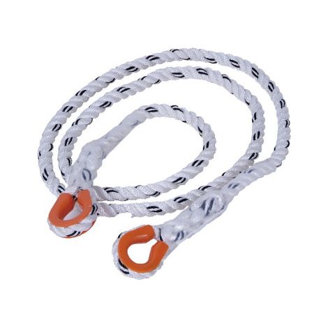 Cuerda de seguridad para Arnés Medida en 1,5 m Ø 12 mm Con Hebillas y Guardacabos 11000033