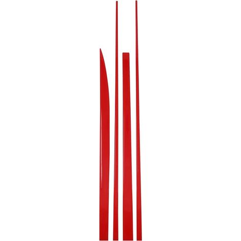 Profili Sportivi Racing Universali - Colore: ROSSO
