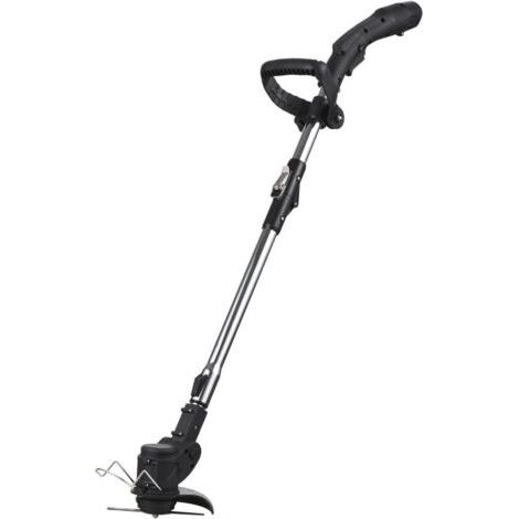 Rasaerba a batteria da 12V, leggero, regolabile in altezza, con lame in metallo, per giardino e patio, potatura di arbusti e taglio dell'erba.