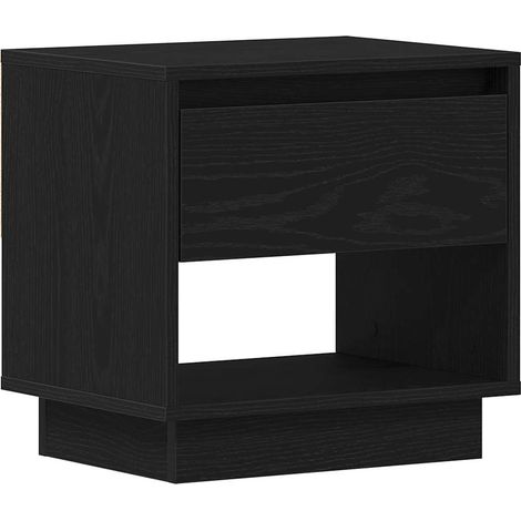 Maison Exclusive - Comodino Rovere Nero 45 x 34 x 44 cm Legno multistrato (1/5)