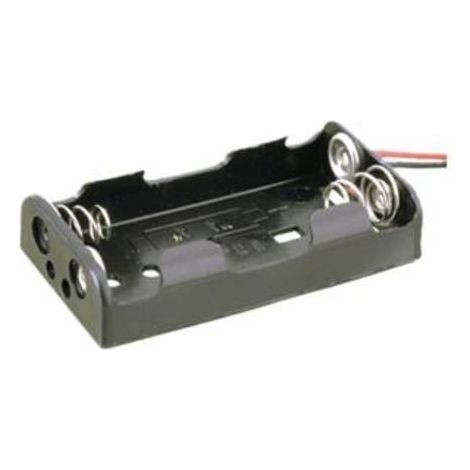 Portabatterie R06x2 con cavi 2 batterie Aa Flat Bh-321-2a-33.037