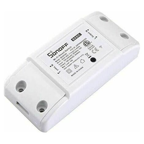 Interrupteur intelligent SONOFF BASIC R2 avec WiFi, Télécommande sans fil, Minuterie et Contrôle via Appli, Compatible avec Amazon Echo Alexa, Android et iOS (1/5)