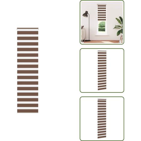 vidaXL Zebrarollo Braun 65x230 cm Stoffbreite 60,9 cm Polyester (1/5)