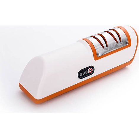 Affûteur de couteaux électrique, affûteur de couteaux en acier inoxydable, affûteur de couteaux électrique rechargeable par USB, réglage automatique pour un affûtage rapide