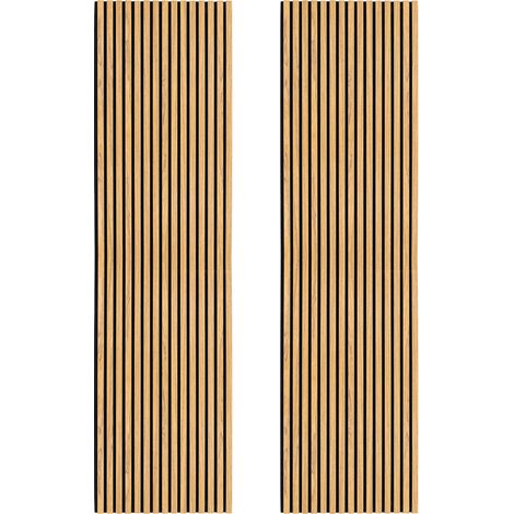 Acoustic Slat Wall Panels x 2 - Oak