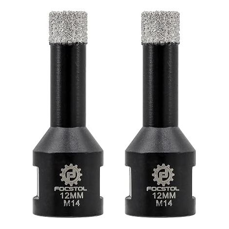 Diamond Drill Bit – 12 mm Vacuum Brazed Diamond Hole Saw for Porcelain Tiles Ceramic Marble Granite Quartz M14 Thread