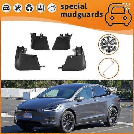 Garde-boue de voiture compatibles avec les modèles Tesla Model X 15-19, protection anti-éclaboussures pour pneus. (1/5)