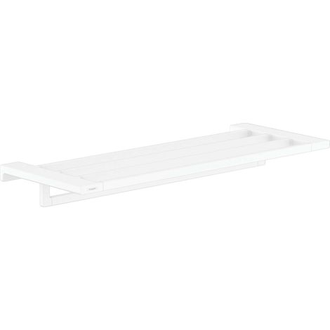 Hansgrohe AddStoris - Étagère avec porte-serviette, longueur 65 cm, blanc mat 41751700 (1/4)