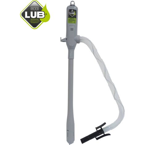 Pompe de transfert sur piles 9 l/min – Débit 9 l/min – Longueur tube 385mm – Pour kérosène et gasoil – 8585 – Sodilub (1/4)