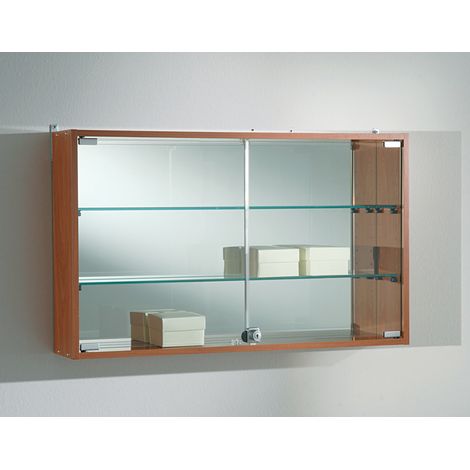 Bacheca con Schienale a Specchio 81x15xh49cm LL OF8050 Made in Italy Colore Ciliegio (1/5)