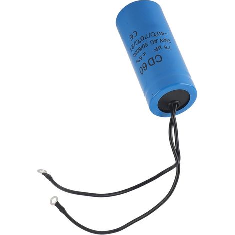 Condensateur de Démarrage CD60 75uf pour Moteur HVAC Condensateur de Marche 250V AC (75uf) (1/5)