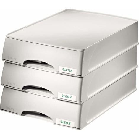 Leitz Briefablage Plus 52100085 DIN A4 stapelbar PS grau (1/5)