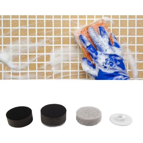 Rotierender elektrischer Bürstenkopf – 3er-Pack mit groben Borsten, Schwamm und Basis (1/5)