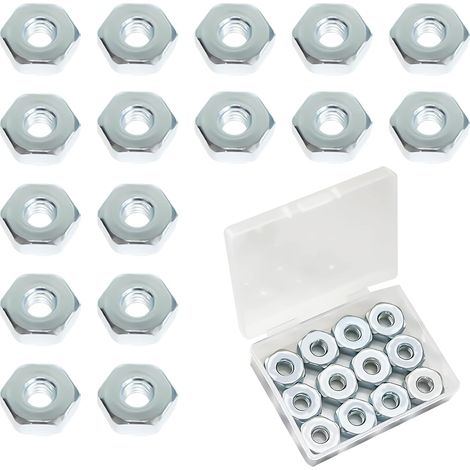 16 Piece Chainsaw Nut for Sthil MS180 MS170 MS171 MS181 MS250 MS251 MS211 MS390 and More Models, M8 Nut Chain Nut with Plastic Storage Box (1/5)