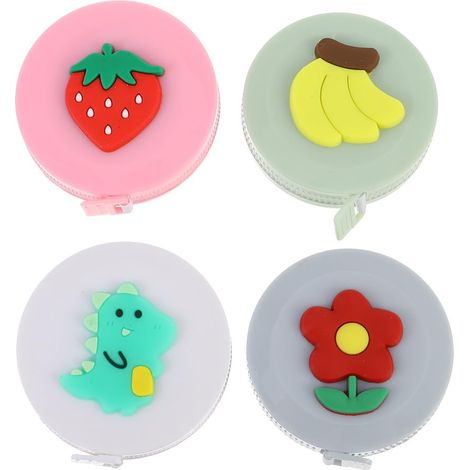 Mini mètre ruban porte-clés 4 pièces rétractable, pour poche (1/5)