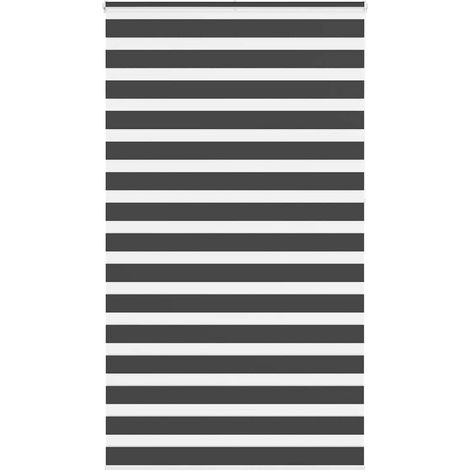 Doppelrollo Schwarz 130x230 cm Stoffbreite 125,9 cm Polyester