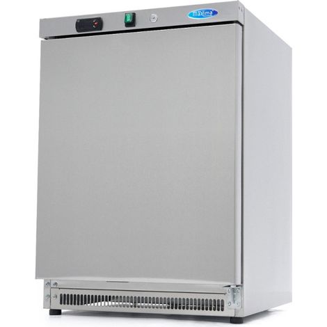 Réfrigérateur professionnel 200L 3 étagères acier inox refroidissement ventilé contrôle électronique - Maxima (1/5)