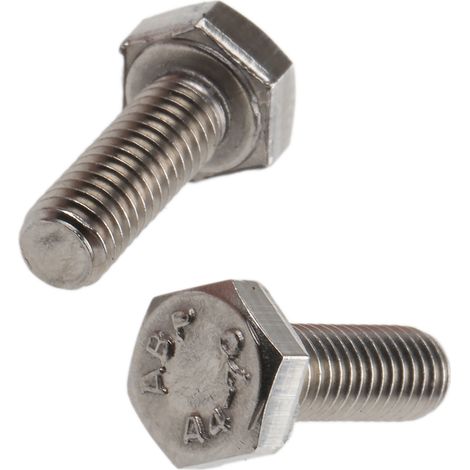 Vis à tête hexagonale, Acier Inoxydable A4 316 Brut, M4 x 12mm ( Prix pour Sachet de 100 )