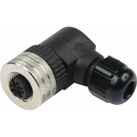 Riegler 90°-Winkelsteckdose M12 x 1 mm, 5-polig