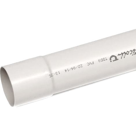 Nicoll – Tube de descente PVC Ø80mm 3m blanc – Raccord pour gouttière – Évacuation efficace des eaux pluviales