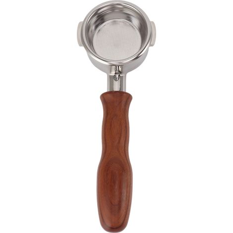 Bodenloser 58-mm-Siebträger, kompatibel mit Breville Series 9, Edelstahlgriff aus Rosenholz (1/5)