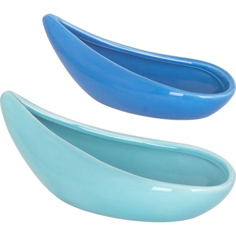 Set mit 2 Keramik-Wassertropfenschalen für moderne und funktionale Dekoration, ideal für Küche und Esszimmer