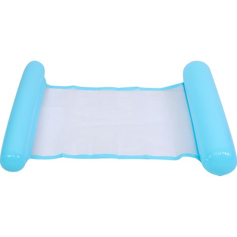 Lit d'eau gonflable portable, hamac pliable, chaise flottante de piscine, bleu (1/5)
