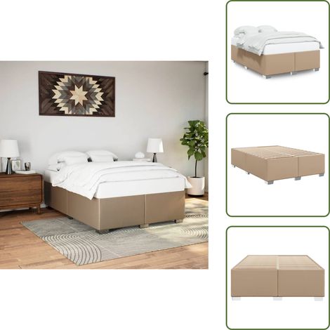 Bettgestell Cappuccino-Braun 140x200 cm Kunstleder - Bettgestell - Bettgestelle - Bett - Betten (1/5)