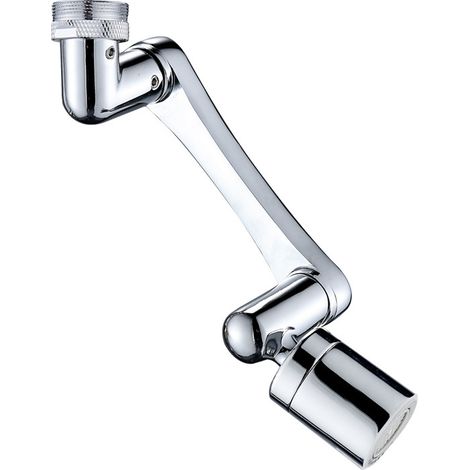 Rallonge de Robinet avec 1440 °, Robinet d'extension de bras Robotique, pour évier de Cuisine salle de bain, 2 Modes d'eau Réglables(Argent) (1/5)