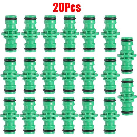 (20 pièces - 1/2'') 5 rallonges de tuyau à double bouchon pour raccordement rapide de tuyau d'arrosage, système d'irrigation à dégagement rapide (1/5)