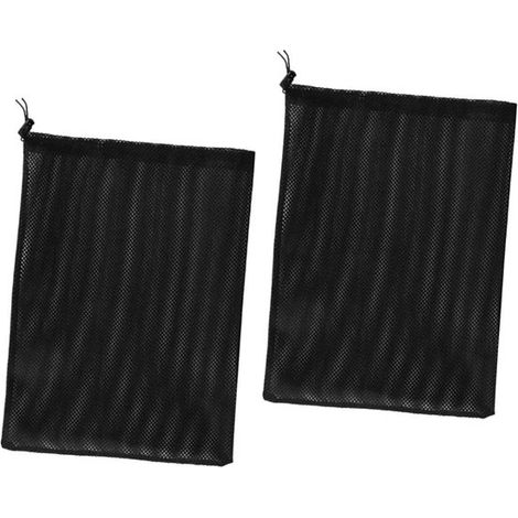 Sacs filtrants pour bassin - 31 x 41 cm - Noir - Fibre de polyester - Sacs barrière pour pompe à eau - Sacs filtrants pour pompe à eau - Lot de 2 (1/5)
