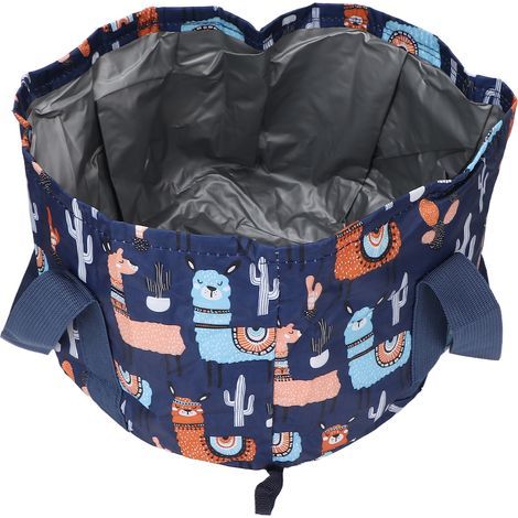 Bassin de trempage pieds portable 21L, bain de pieds pliable pour randonnée et voyage, couleur bleu marine (1/5)