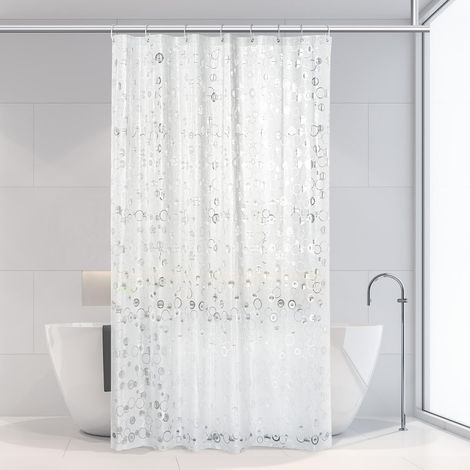 Rideau Douche 120x200 cm Anti-moisissure EVA Transparent Lavable Imb (1/5)