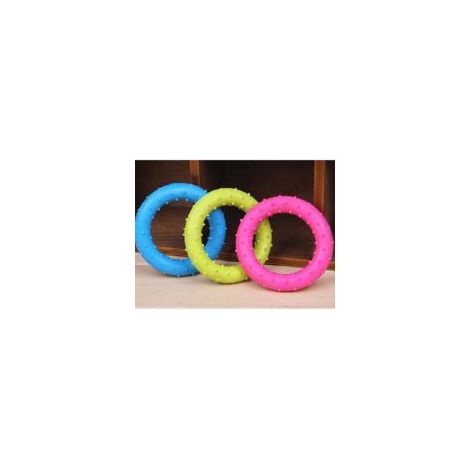 Jouet en caoutchouc pour chat Rond Cercle chiot Jouer Funny Jouet à mâcher en couleur aléatoire tranining non toxique pour chien (1/3)