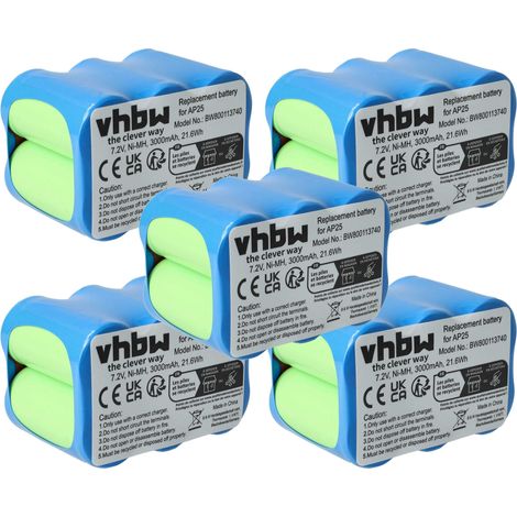 vhbw 5x batteria compatibile con Pellenc AP25, P80 utensile elettrico (3000 mAh, NiMH, 7,2 V) (1/4)