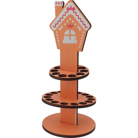 Porte-monnaie de Noël en bois, ornement de bureau, multi-trous, double couche, type F (1/5)