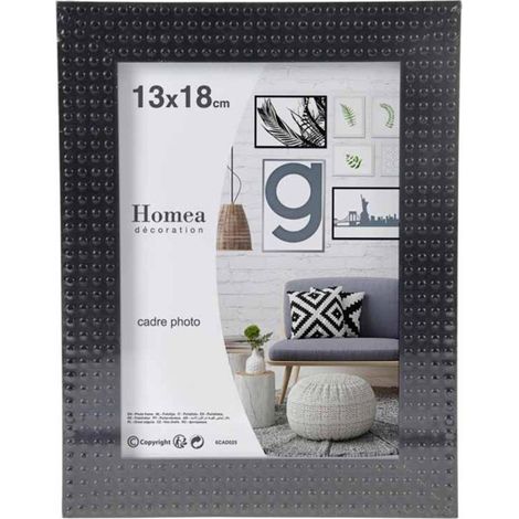 Cadre Photo Déco "Esprit Matière" 13x18cm Noir