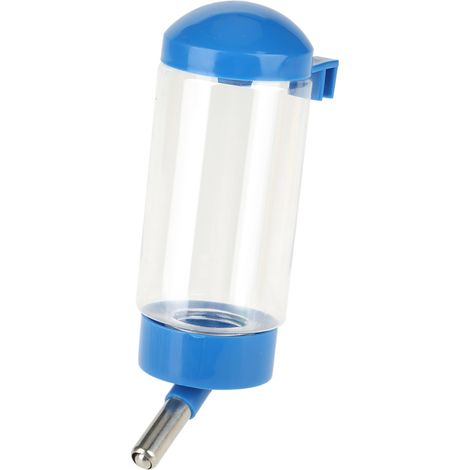 Bouteille d'eau automatique résistante aux fuites, buse à bille pour animaux, lapin, chien, chat, bouilloire à boire (bleu) (1/5)