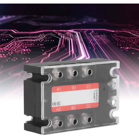 Relais statique triphasé SSR-3 A48100 100A commande AC pour 480V AC.
