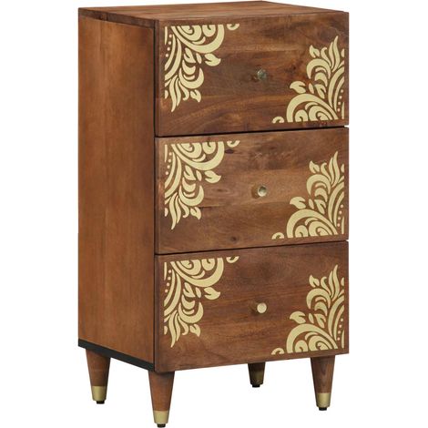 vidaXL Aparador Marrón 40 x 33 x 75 cm Madera de mango maciza (1/5)